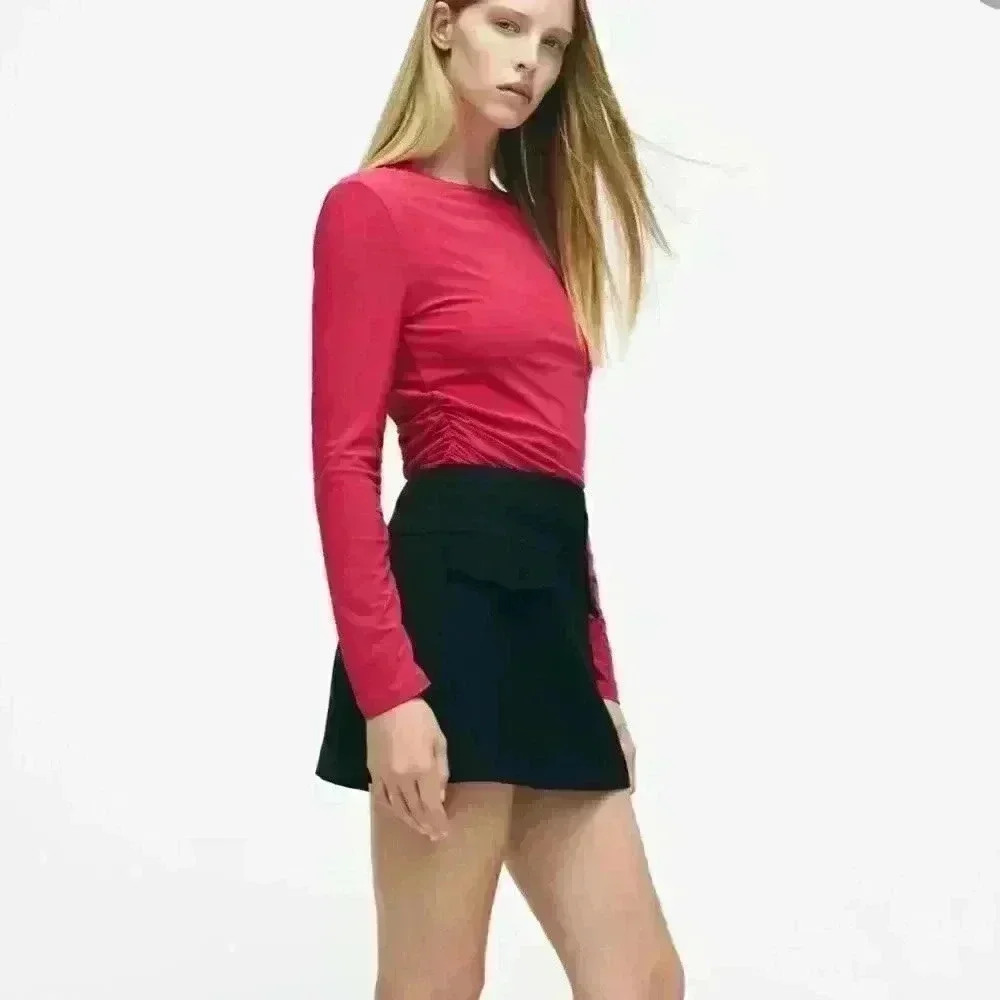 Zara Top With Gathered Sides